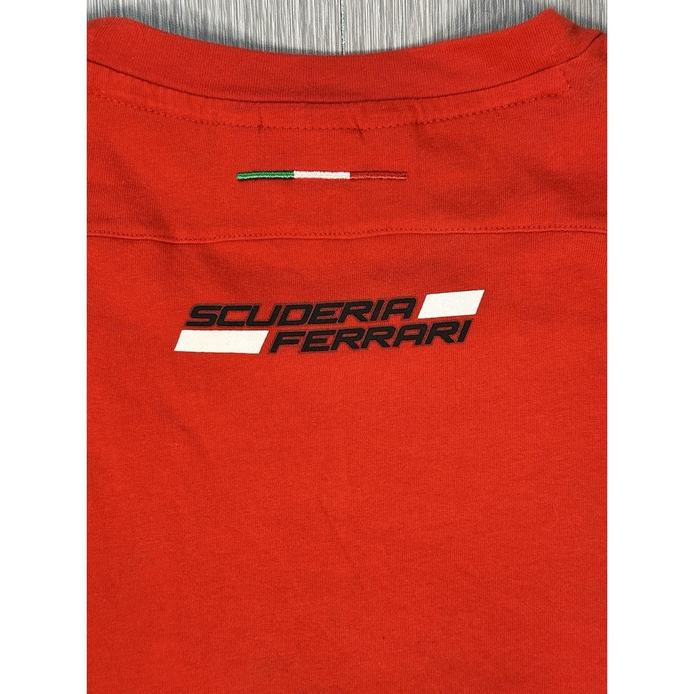 Puma Scuderi Ferrari TShirt Mens XL Red white Embroidered Formula Racing - Picture 7 of 8